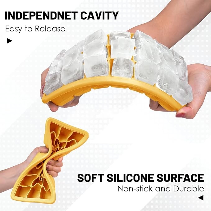 Silicone Ice Cube Trays 3Packs, Easy Release Ice Cube Molds - Image 5