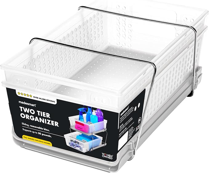 madesmart 2 Tier Bath Organizer, Undersink Storage - Image 8