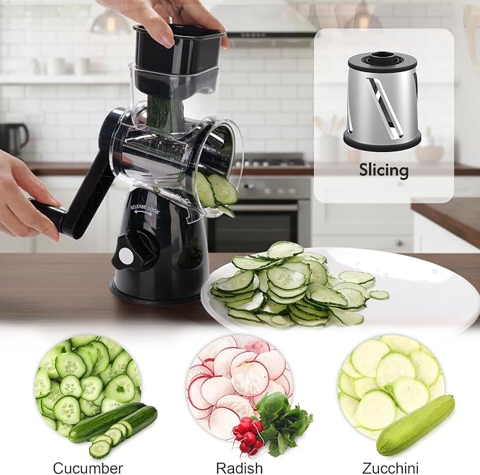 Rotary Cheese Grater 3-in-1 and Shredder - Image 5
