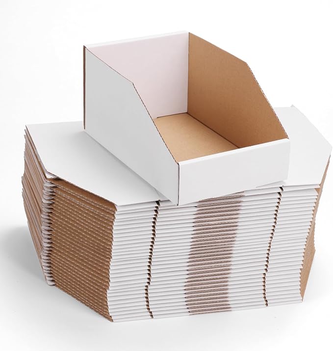 ZBEIVAN Cardboard Storage Bins Boxes 35 Packs 9.4x6x4.5 Inches, Easy Assembly by ZBEIVAN