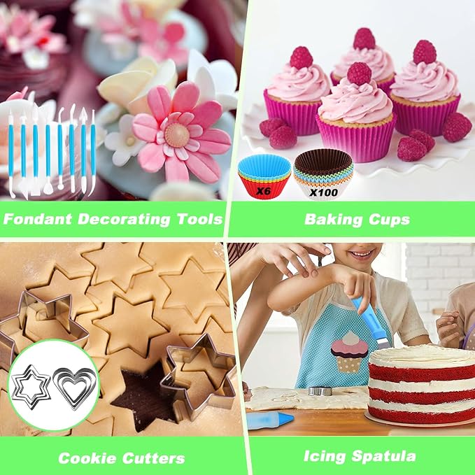 Suuker Cake Decorating Tools Supplies Kit, 236 Pieces Baking Accessories - Image 9