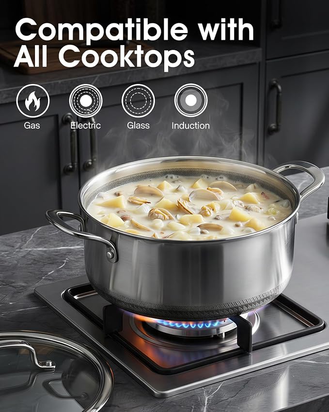 USELUCK Nonstick 5-QT Stock Pot - Image 5