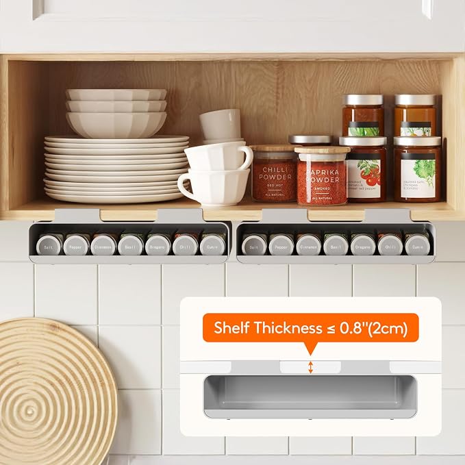 Lifewit Under Cabinet Spice Rack Organizer - Image 4