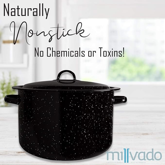 Millvado Granite 12 Qt Stockpot, Nonstick Soup Pot - Image 3