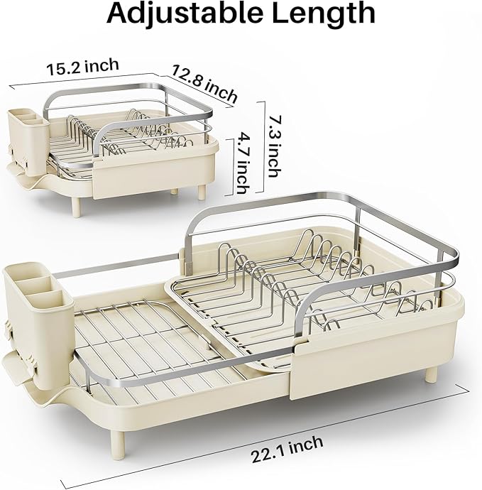 SNTD Dish Drying Rack, Expandable Dish Rack - Image 2