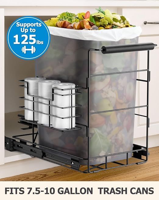 Bulado Pull Out Trash Can Under Cabinet, Under Sink Trash Can Kit - Image 6