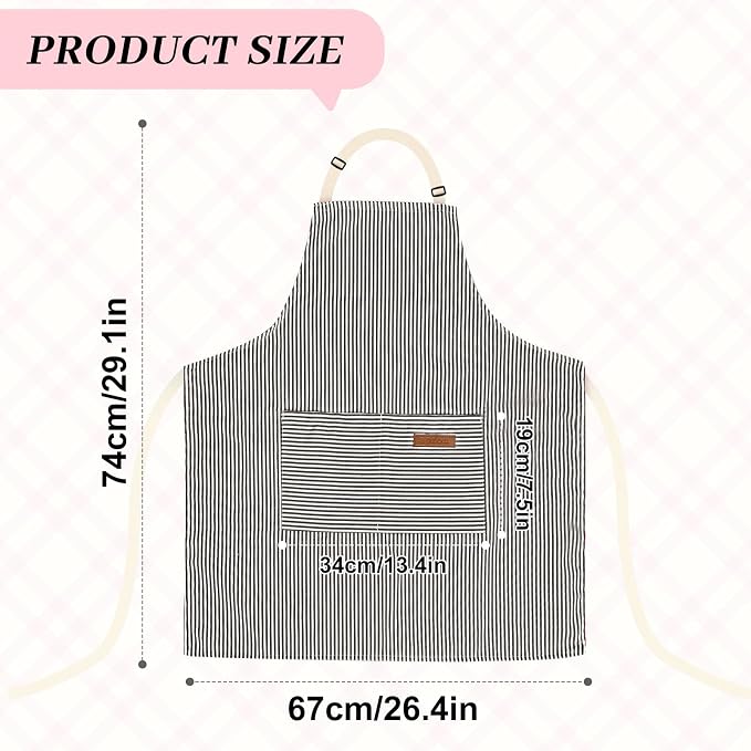 2Pack Adjustable Kitchen Apron for Women Men - Image 2
