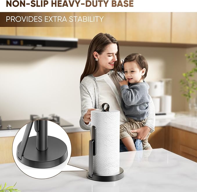theaoo Heavy-Duty Stainless Steel Paper Towel Holder - Image 8