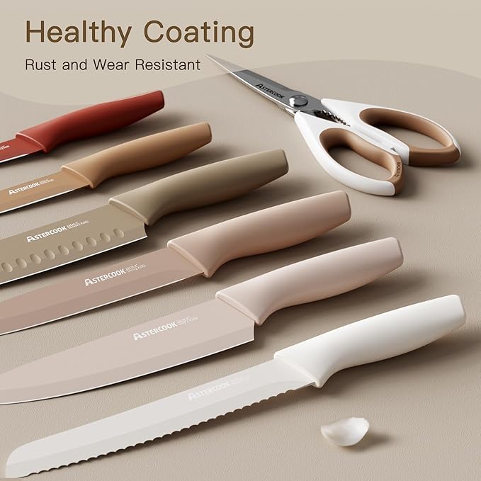 Astercook Knife Set, 13 Pieces Kitchen Knives Set - Image 2