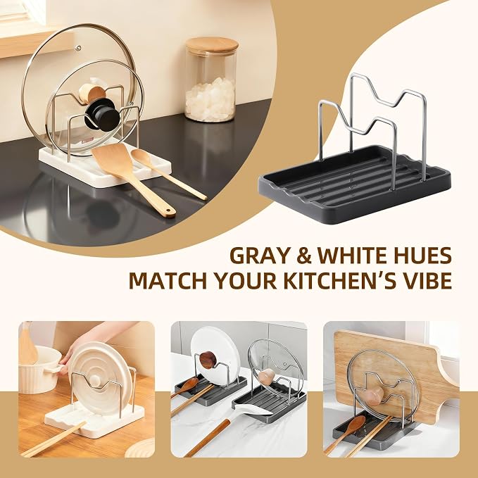 2 in 1 Pot Lid Holder & Spoon Rest - Image 6