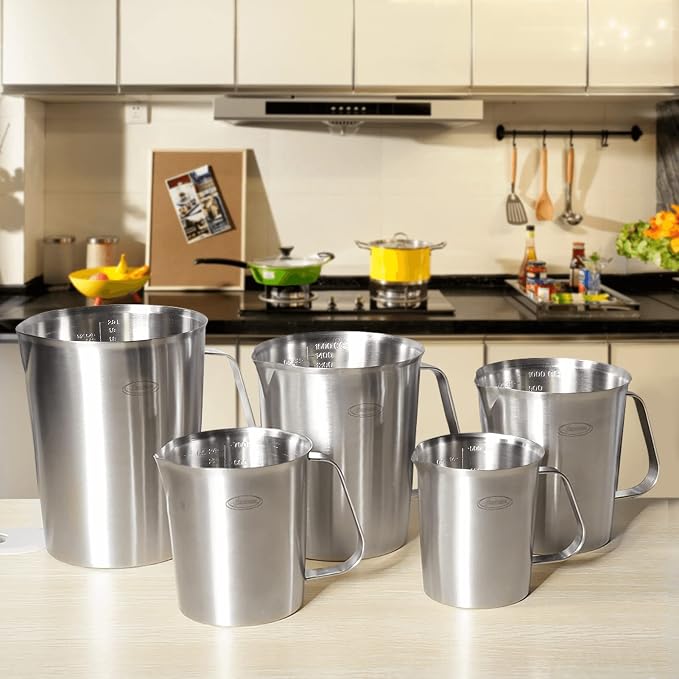 Newness Stainless Steel Measuring Cup, Metal Measuring Cup - Image 8