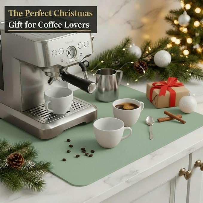 Dish Drying Mat Super Absorbent – 16" x 18" Coffee Mat - Image 8