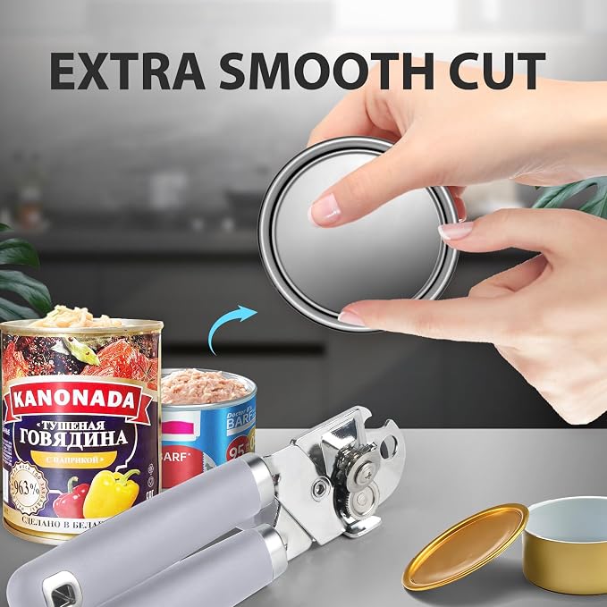 Safring Can Opener Manual, Heavy Duty Handheld Strong Can Opener - Image 7