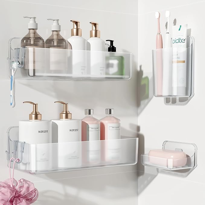 Nieifi Adhesive Wall Shelf, Shower Shelves, Shower Organizer by Nieifi