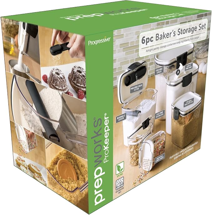 Progressive ProKeeper Baker's Airtight Kitchen Storage Canister Container Set - Image 3