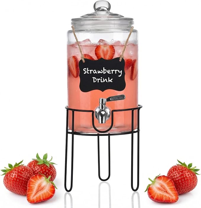 1 Gallon Drink Dispenser with Stand, Drink Dispensers by Edycur
