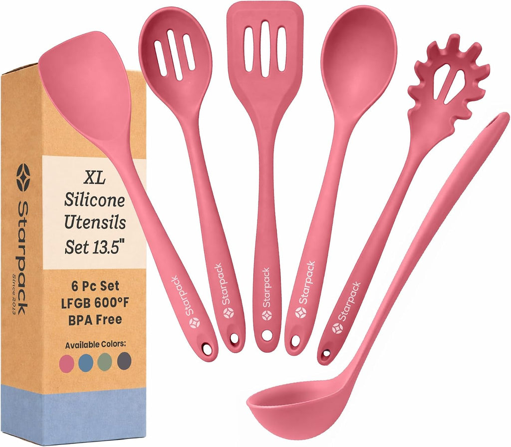 Starpack Like a Boss XL Silicone Cooking Utensils Set (6-Piece, 13.5")