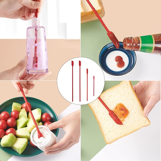 Mini Silicone Spatula Set 6 PCS Food Grade Small Jar Spatula - Image 5