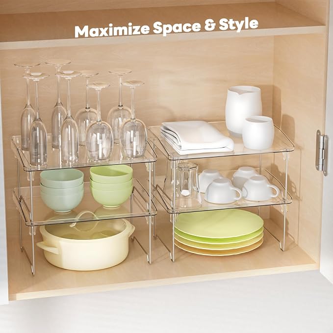 STARLATTA Acrylic Cabinet Organizer Shelf, Spice Rack, Countertop Organizers - Image 3