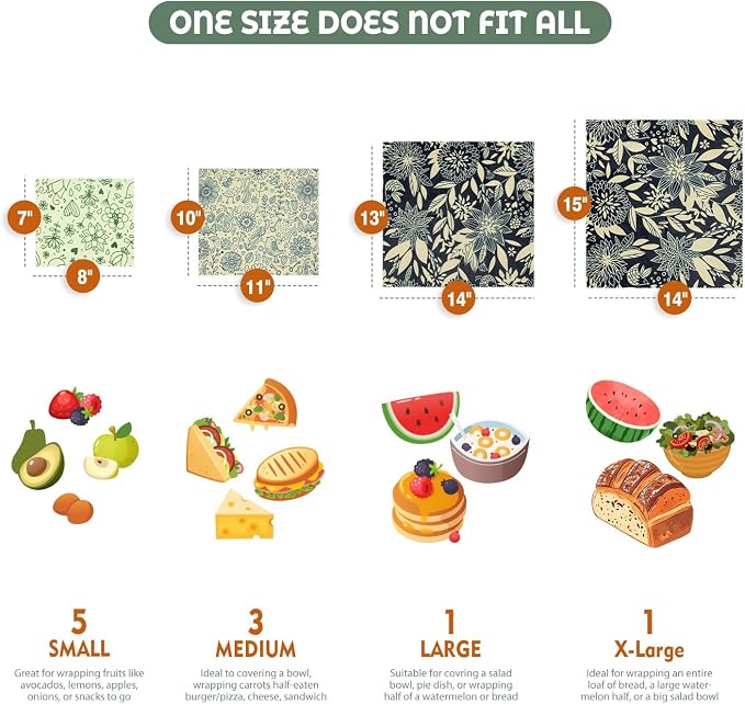 Akeeko Reusable Beeswax Food Wraps - Image 2