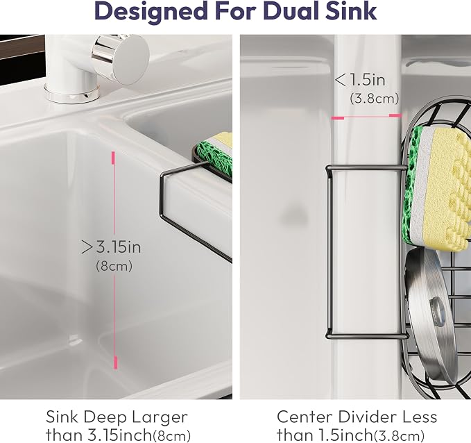 SWTYMIKI Sponge Holder for Kitchen Sink - Image 2
