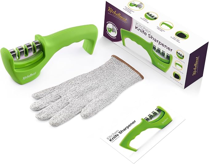 4-in-1 Kitchen Knife Accessories: 3-Stage Knife Sharpener Helps Repair - Image 4