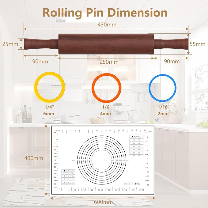Classic Wooden Rolling Pin - Image 5