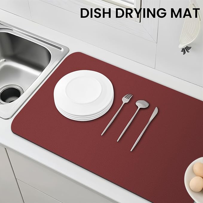 WISELIFE Dish Drying Mat Super Absorbent Drying Mat Large Dish Drying Mats - Image 7