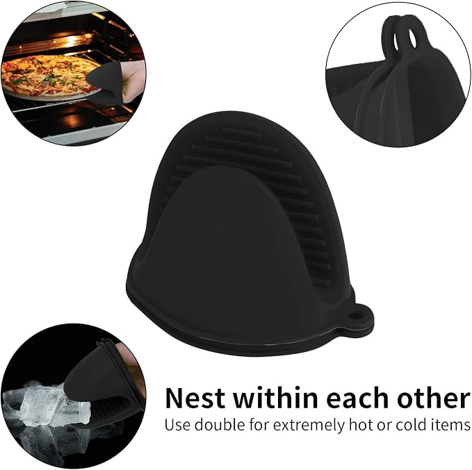 tifanso Silicone Oven Mitts Pot Holders Sets - Image 7