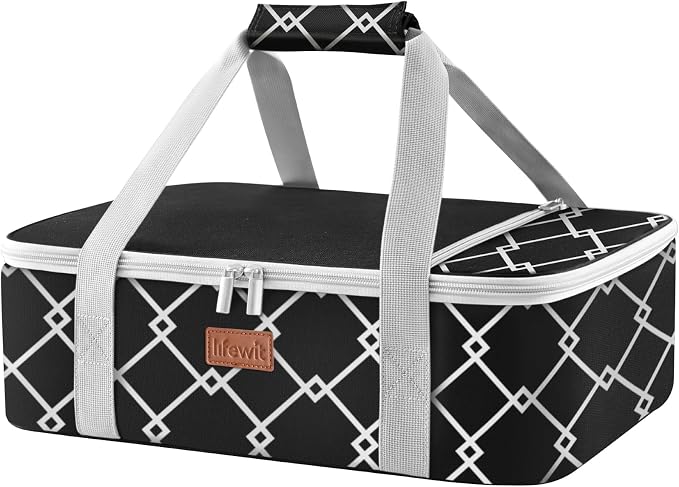 Lifewit Insulated Single Decker Casserole Carrier, Lasagna Lugger Holder by Lifewit
