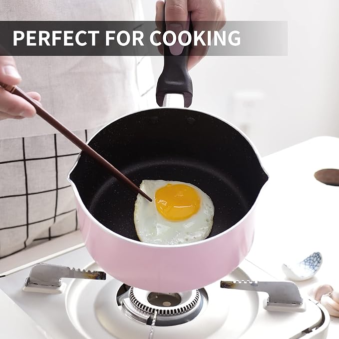 Nonstick Saucepan Set with Lid, Non Stick 1Qt & 2Qt Sauce Pan Set with Glass - Image 2