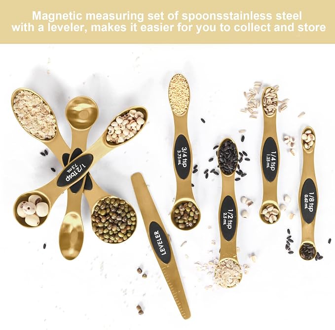 Magnetic Measuring Spoons Set Stainless Steel - Image 3