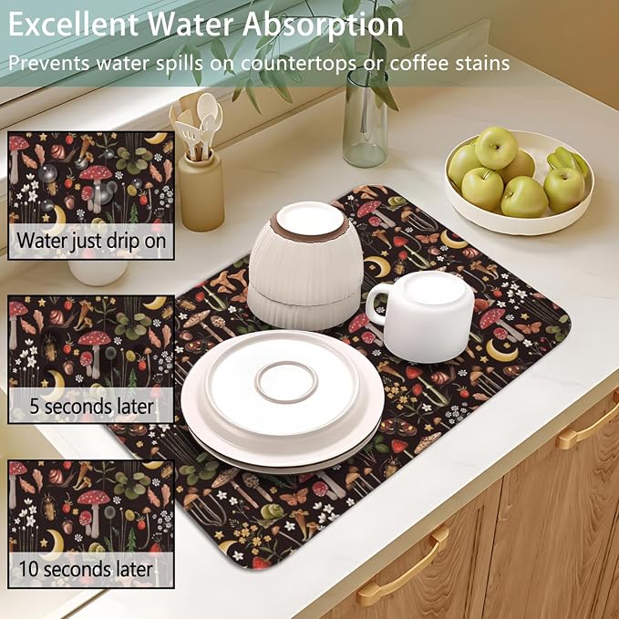 Dish Drying Mat for Kitchen Counter 2 Pack - Image 4