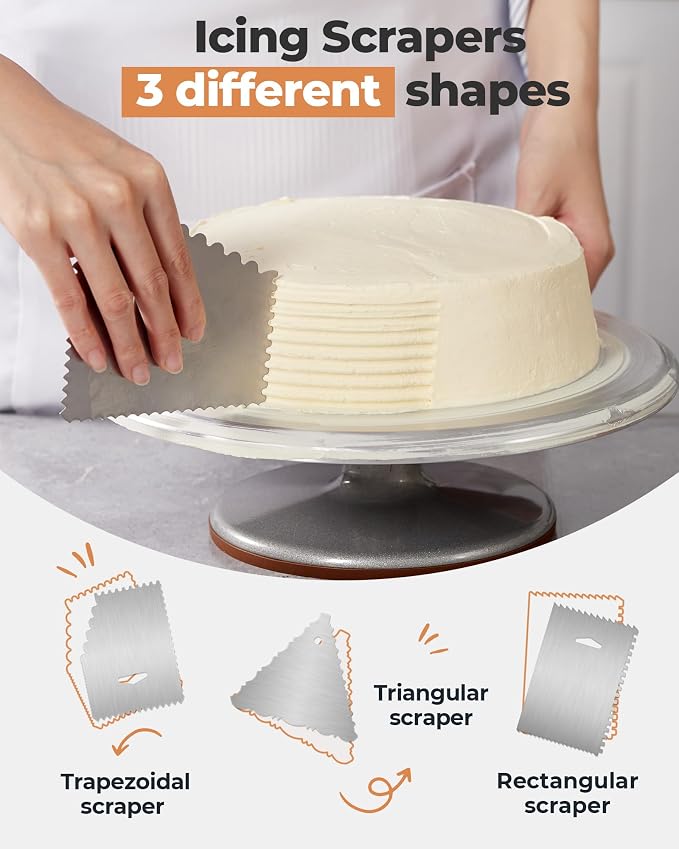 Kootek Aluminium Cake Turntable Set, Baking Tools - Image 4