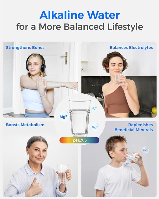 Waterdrop PT-11BL 7-Cup Alkaline Water Filter Pitcher - Image 3