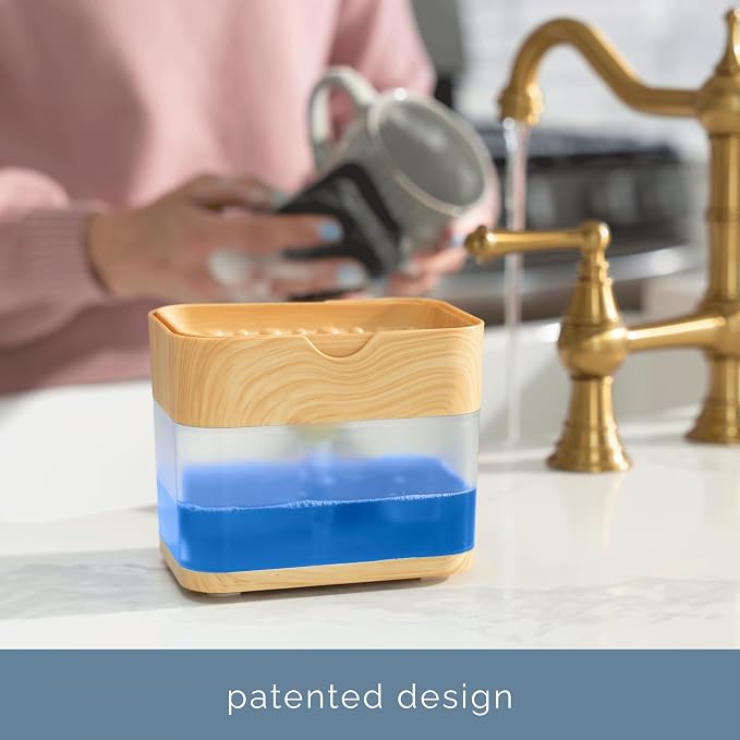 S&T INC. Dish Soap Dispenser and Sponge Holder - Image 5