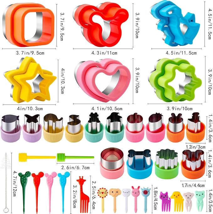 Sandwich Cutter for Kids Lunch 48 Pcs, Nifogo Sandwich Maker, Cookie Cutters - Image 6