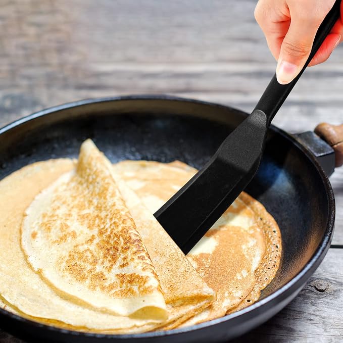 Zopeal 2 Pieces Crepe Spatula Silicone Narrow Skinny Flipper Long Heat - Image 5