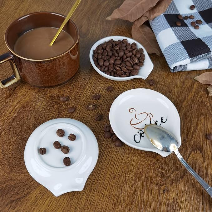 Coffee Spoon Rest, Engraved Cute Counter Spoon Holder Funny Farmhouse Home Bar - Image 5