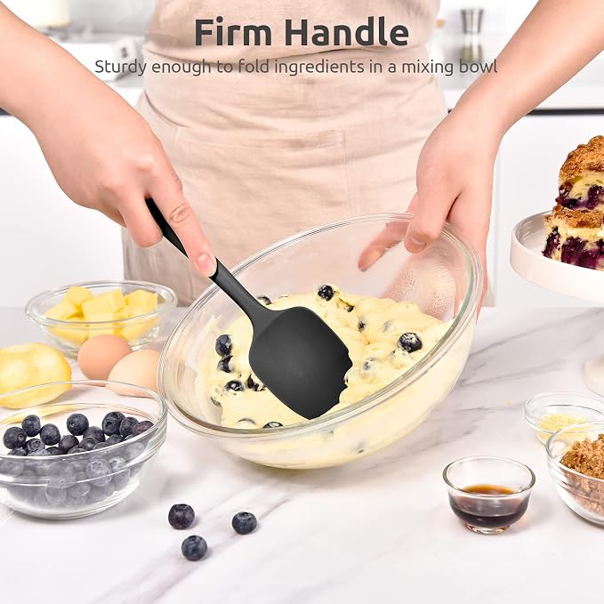 Heat Resistant Silicone Spoon Spatula: U-Taste 600ºF High Heat Flexible 11.38in - Image 5