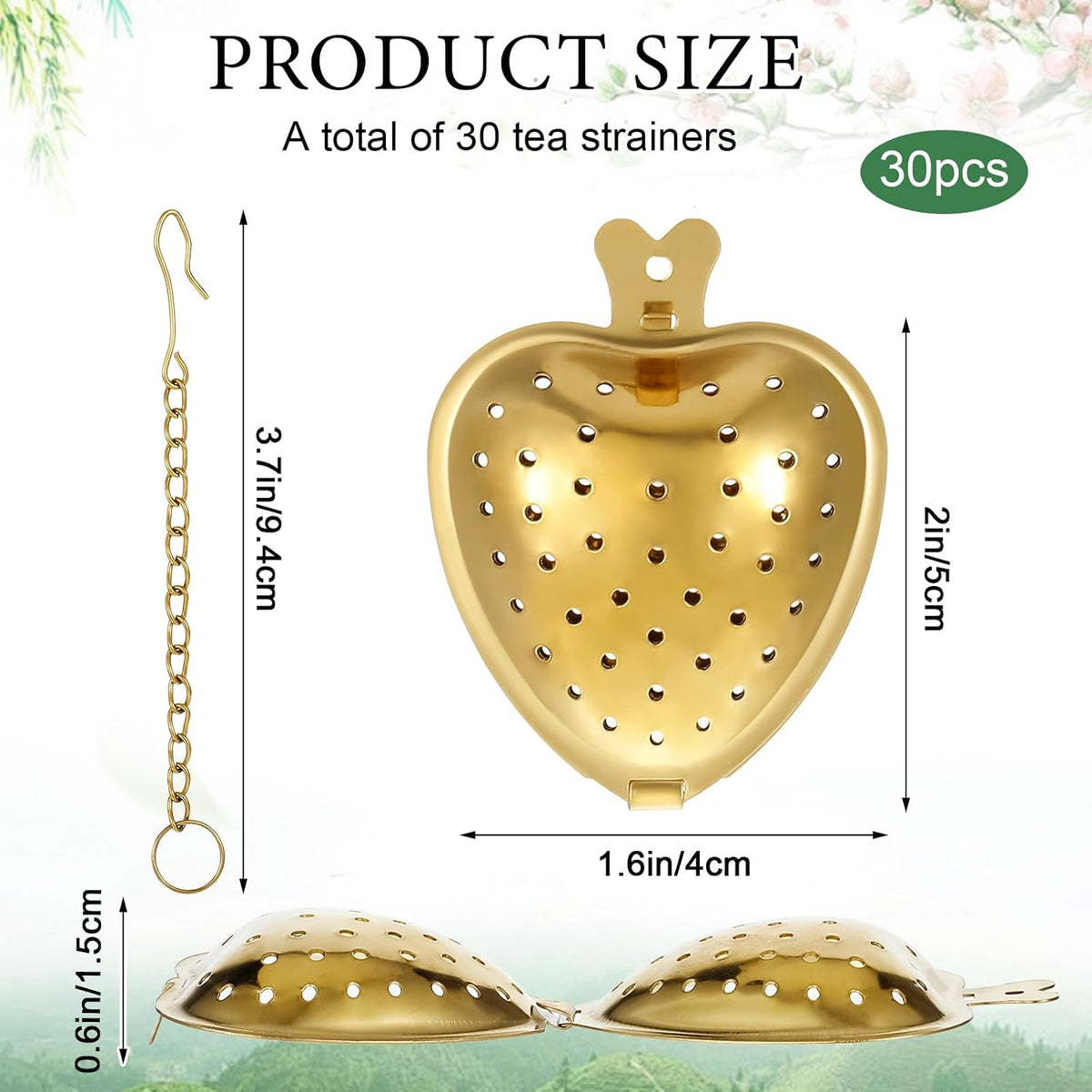30 Pcs Stainless Steel Tea Strainer Ball Infuser Loose Leaf Steeper