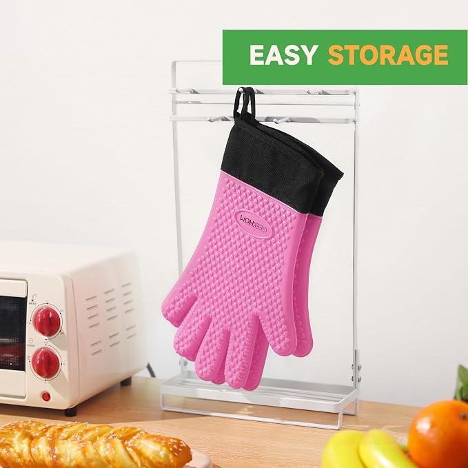 GEEKHOM BBQ Gloves Heat Resistant Oven Mitts - Image 7