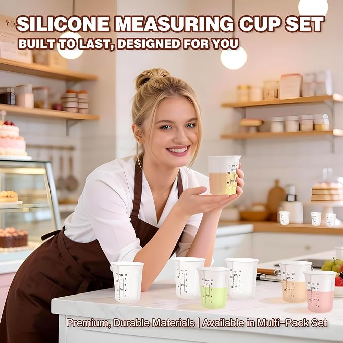 Silicone Measuring Cups Set 10Pcs 125ml - Image 9