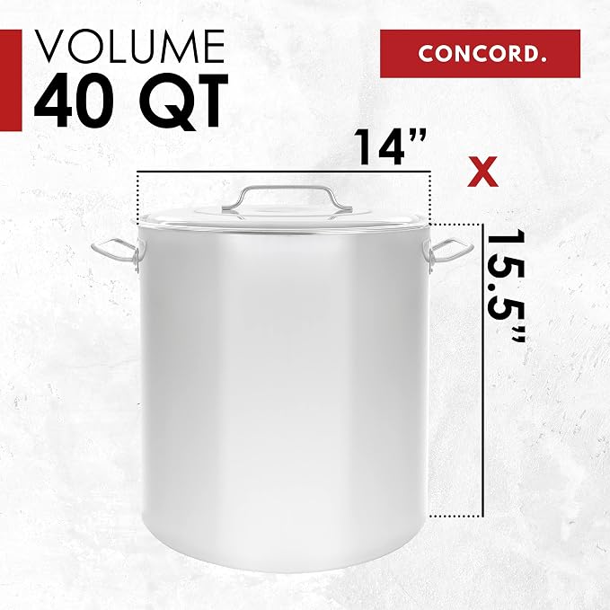 Concord Cookware Stainless Steel Stock Pot Cookware - Image 5