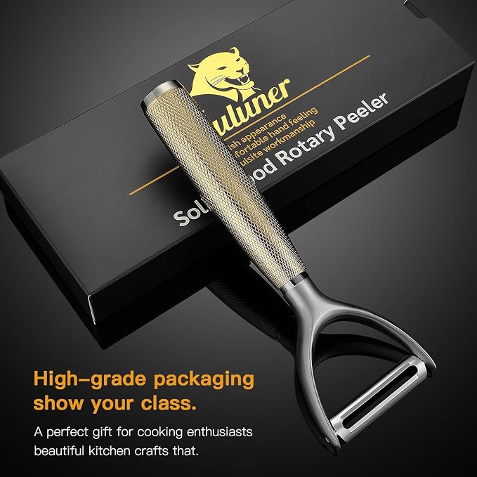 KULUNER Luxury Y-Type Vegetable Peeler – 24K Gold Plated Handle, 304 Stainless - Image 6