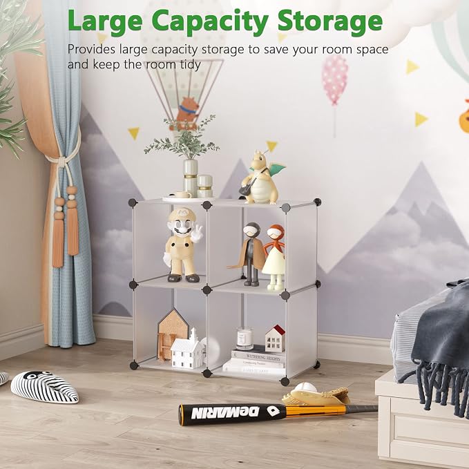 C&AHOME Cube Storage Organizer, 4-Cube Shelving Units, DIY Closet Storage - Image 2