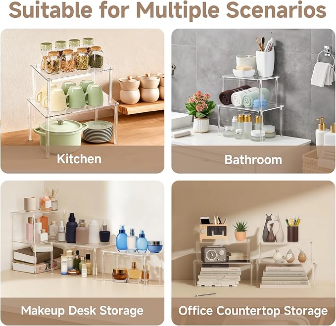 Clear Kitchen Cabinet Organizer, Acrylic Shelves - Image 4