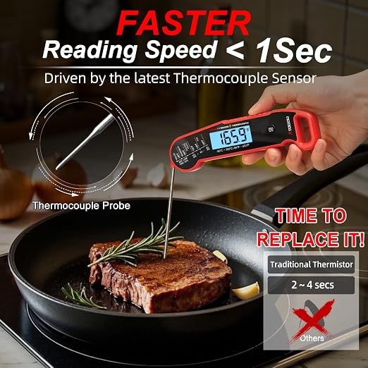 Atogou Meat Thermometer, Professional Food Thermometer, <1 Sec Instant Read - Image 3