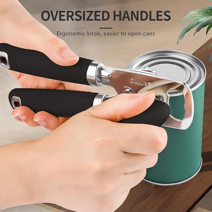 Safring Can Opener Manual, Heavy Duty Stainless Steel Smooth Edge Can Openers - Image 5