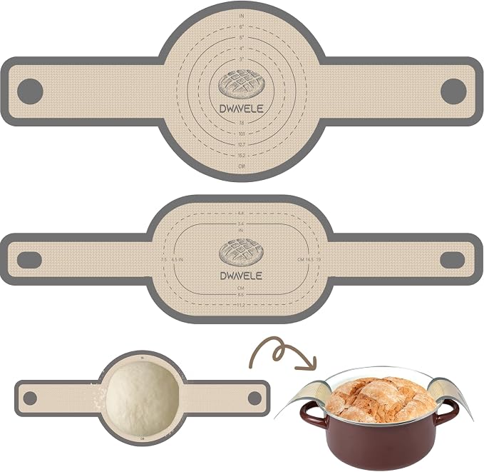 Silicone Bread Sling for Dutch Oven, Non-Stick & Easy to Clean Bread Baking Mat by Dwavele